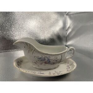 Vintage Gravy Boat & Plate
